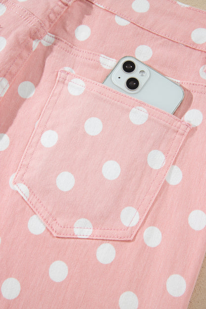Polka Dot Casual Slim Fit Jeans