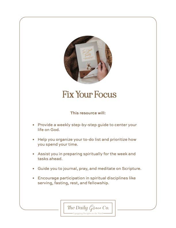 Fix Your Focus