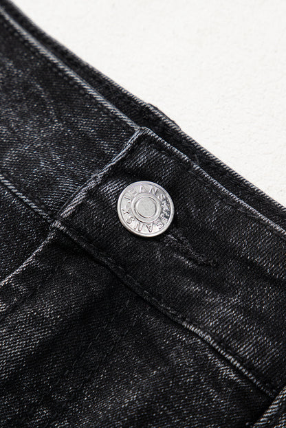 Raw Hem Denim Mini Skirt