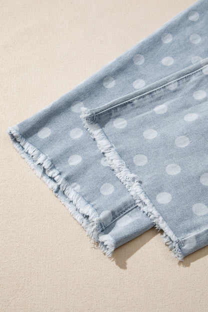 Polka Dot Casual Slim Fit Jeans