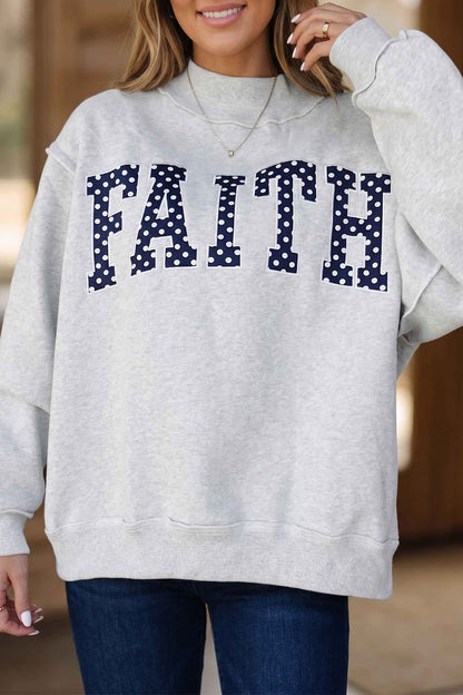 Faith Mock neck Sweatshirt