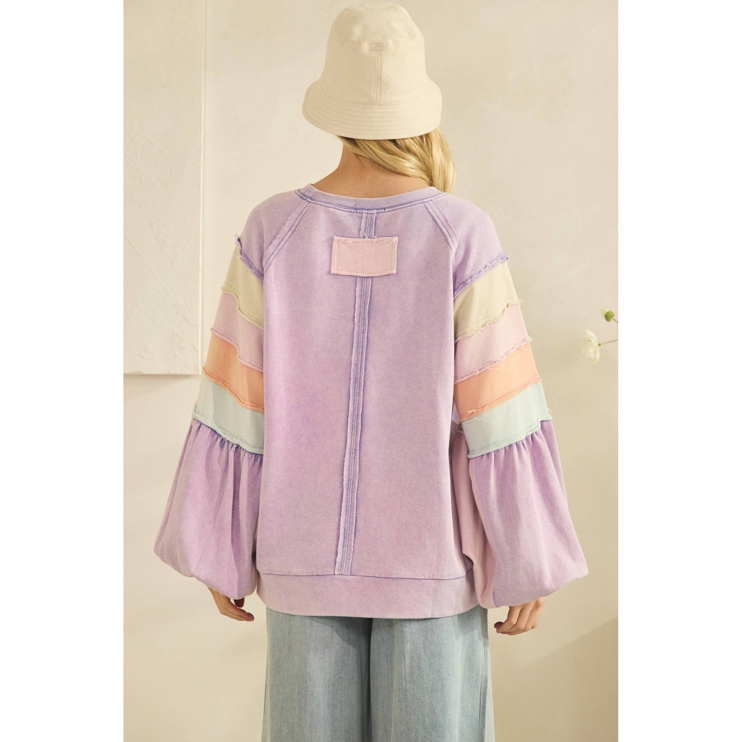 Sunset Stroll Colorblock Ruffle Top