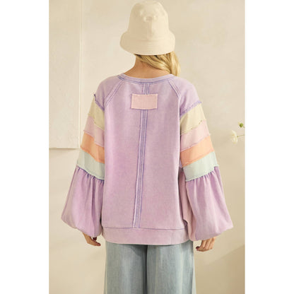 Sunset Stroll Colorblock Ruffle Top