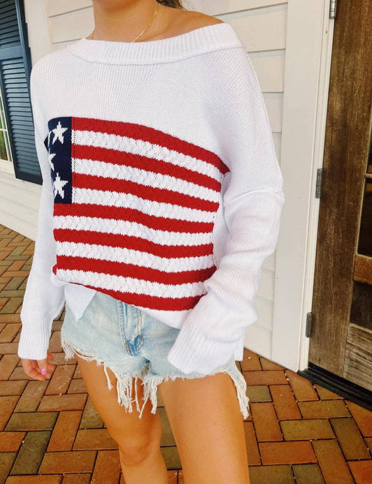 Stars, Stripes & Cozy Sweater