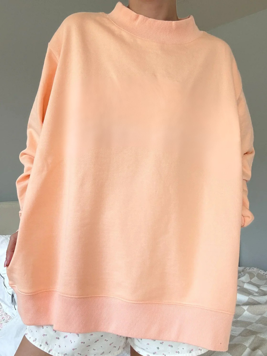 Papaya Orange Blank Mockneck Sweatshirt
