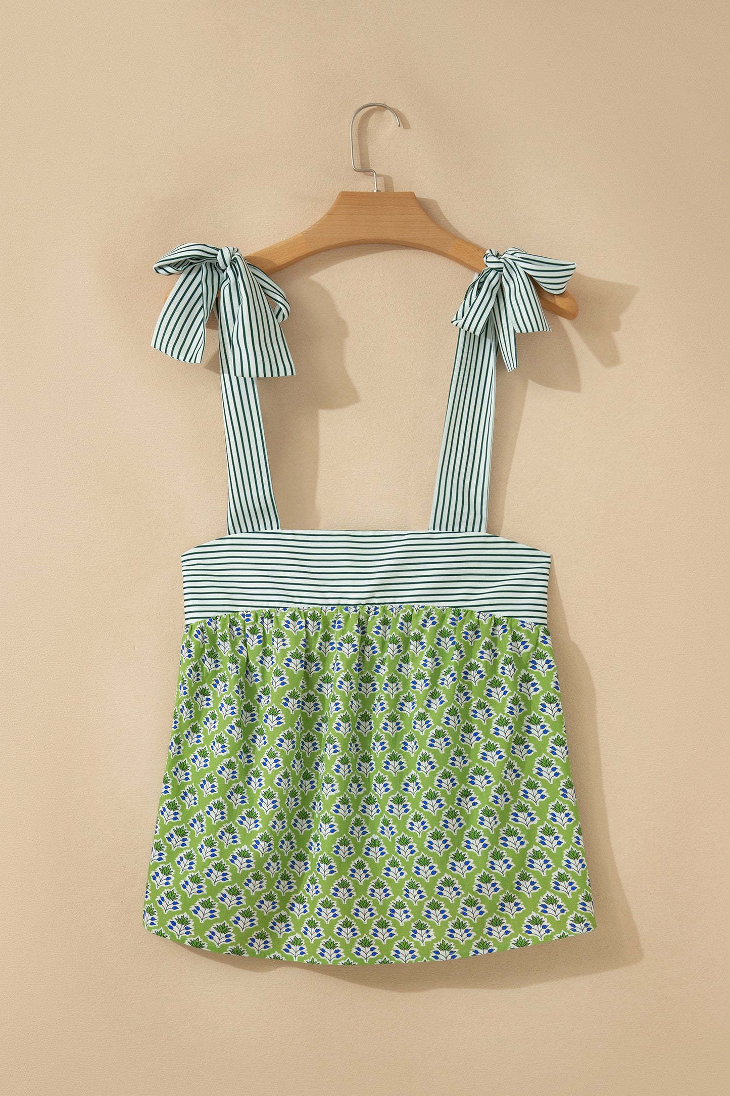 Pink Knot Straps Babydoll Tank Top