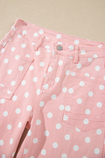 Polka Dot Casual Slim Fit Jeans