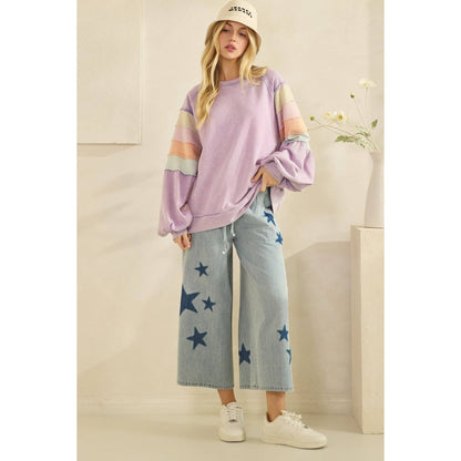 Sunset Stroll Colorblock Ruffle Top