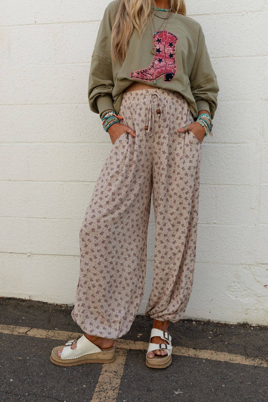 Emberlyn Wide Leg Cinched Pants