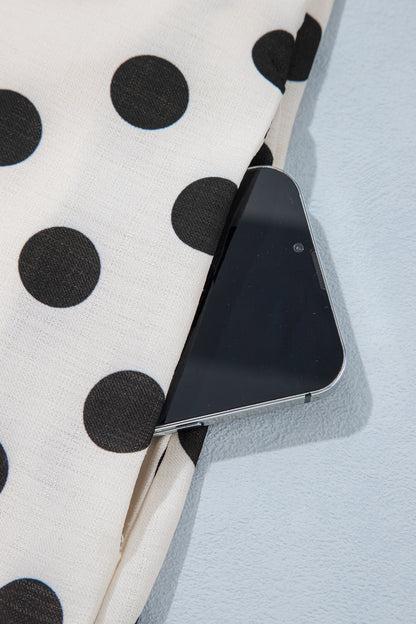 White Polka Dot Mini Dress