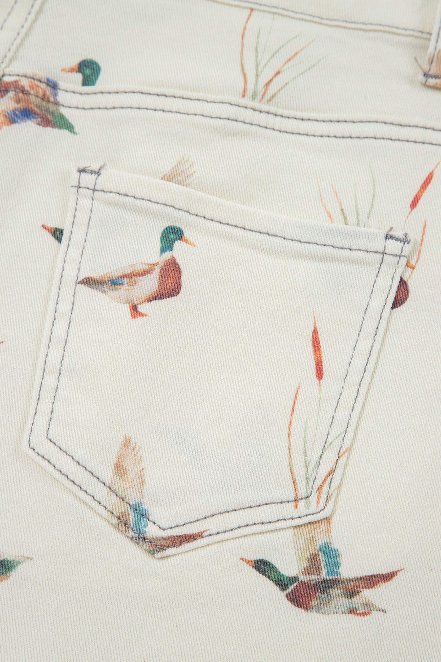 Wild Duck High Waist Frayed Denim Shorts