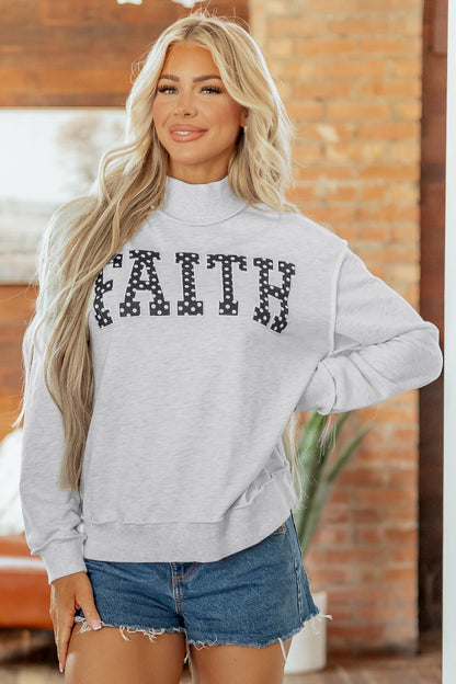 Faith Mock neck Sweatshirt