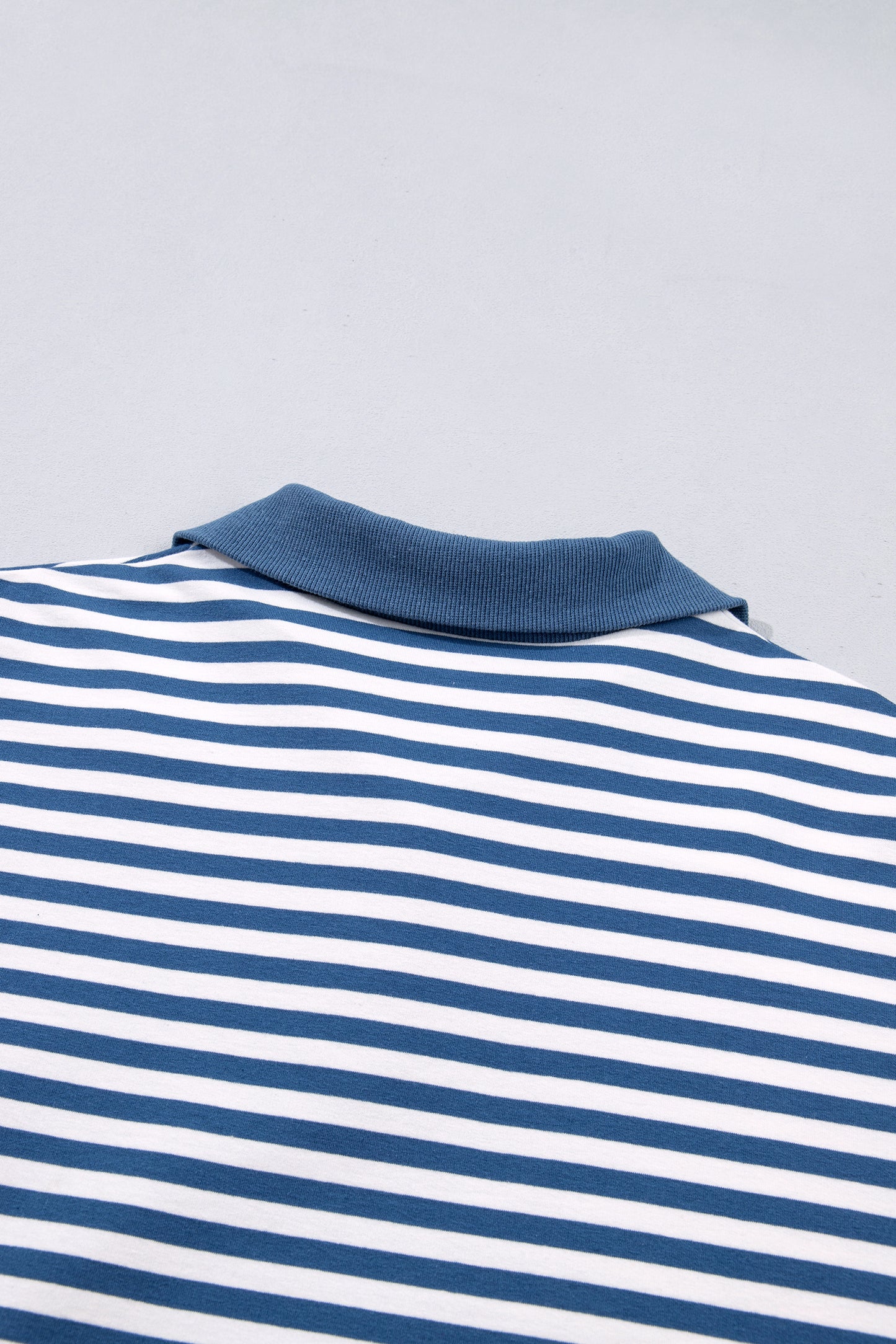 Blue Stripe Loose Pullover Sweatshirt