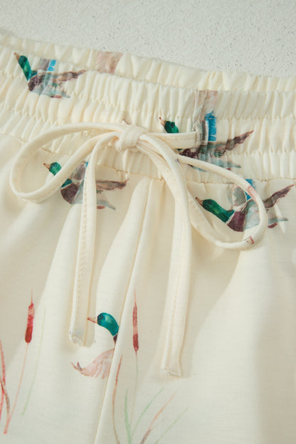 Duck Print Oversized Short Set