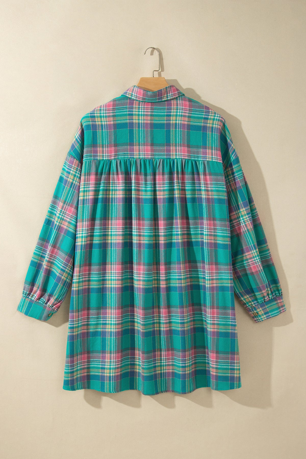 Long Sleeve V Neck Plus Size Dress