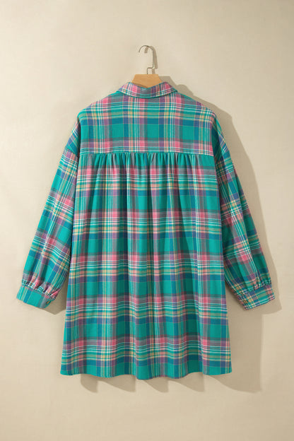 Long Sleeve V Neck Plus Size Dress