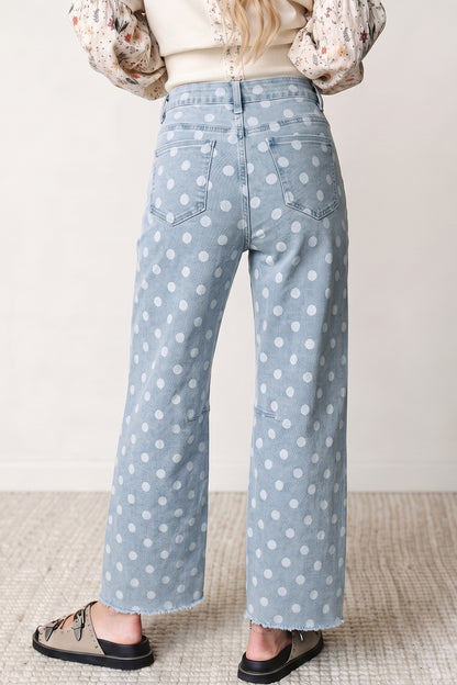 Polka Dot Casual Slim Fit Jeans
