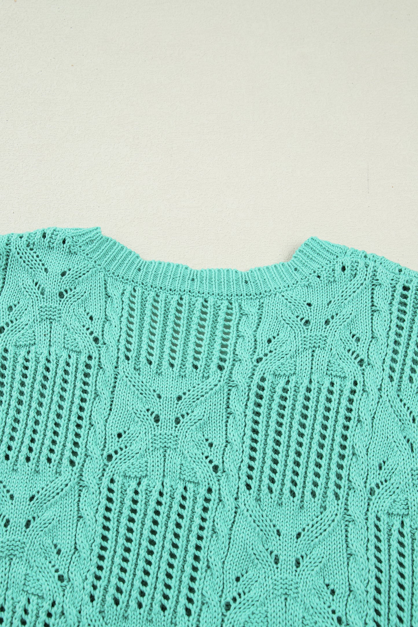 Beau Blue Knit Short Sleeve Sweater