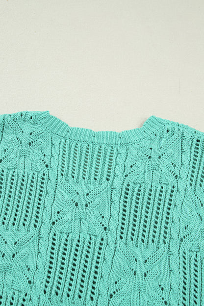 Beau Blue Knit Short Sleeve Sweater