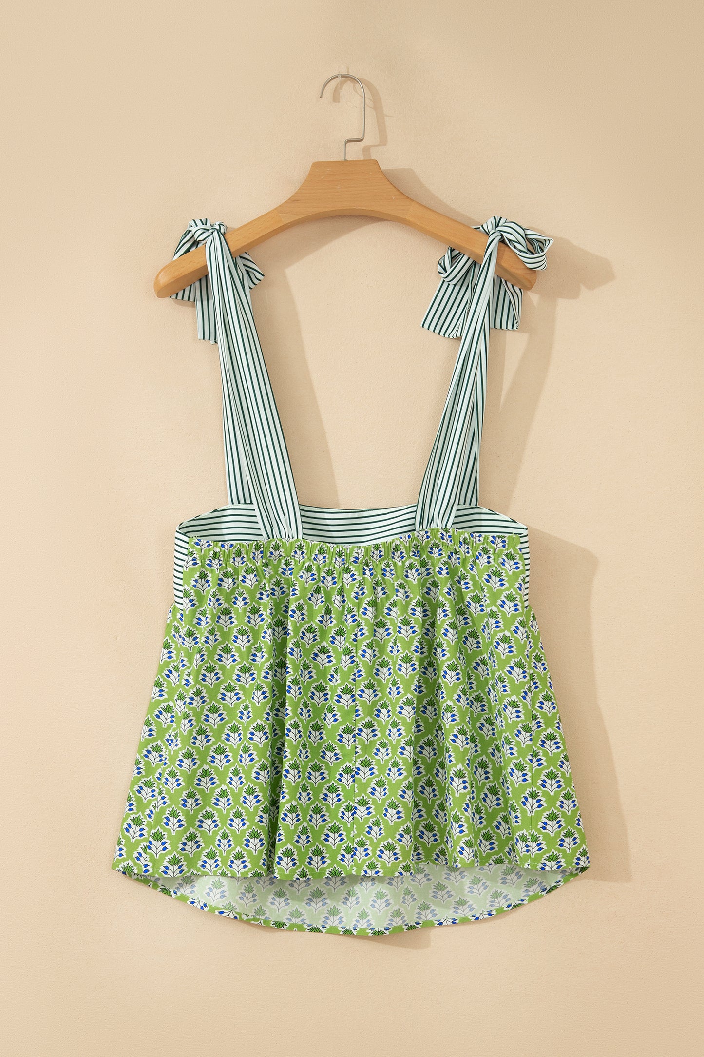 Pink Knot Straps Babydoll Tank Top