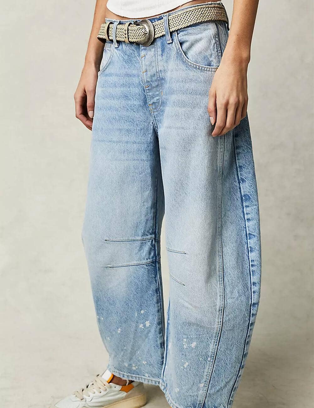 Misty Mid Rise Barrel Leg Jeans