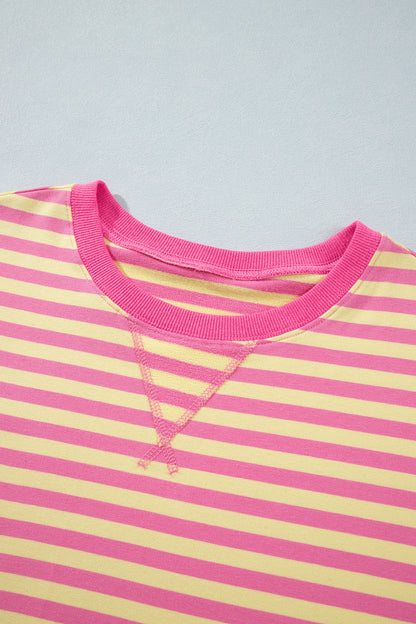 Loose Tee Drawstring Elastic Waist 2pcs Pant Set