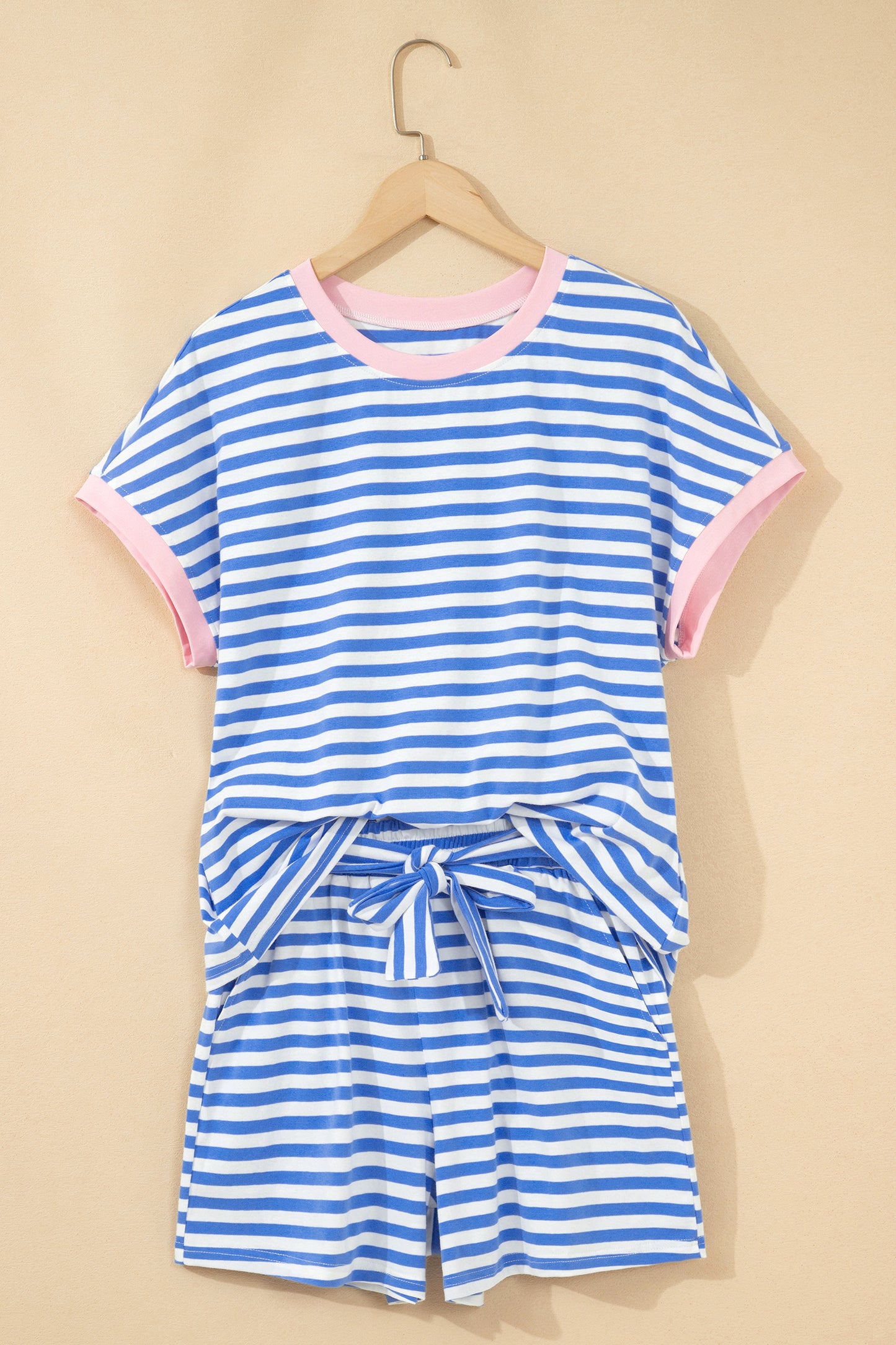 Sky Blue Stripe 2pcs Set