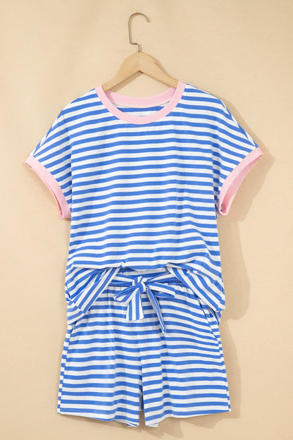 Sky Blue Stripe 2pcs Set