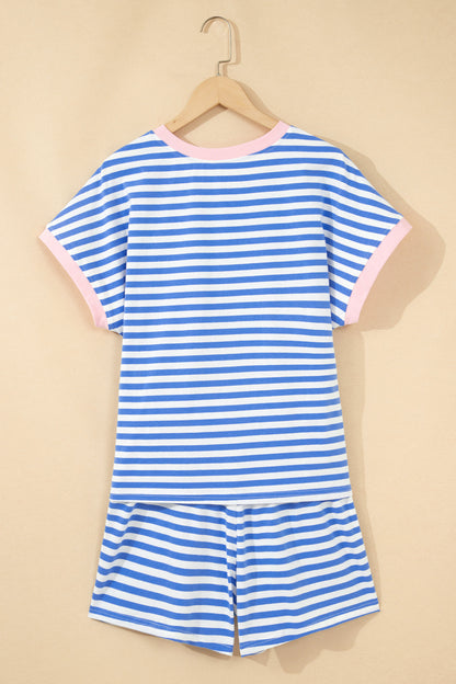 Sky Blue Stripe 2pcs Set