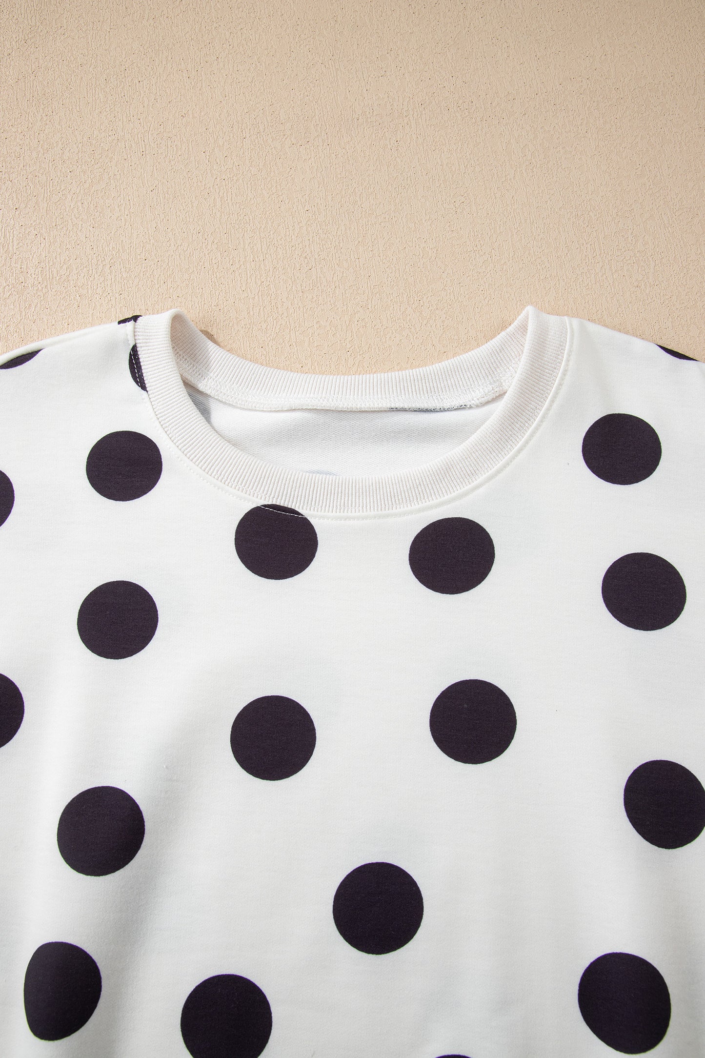 Pink Polka Dot Print Pullover and Shorts Set