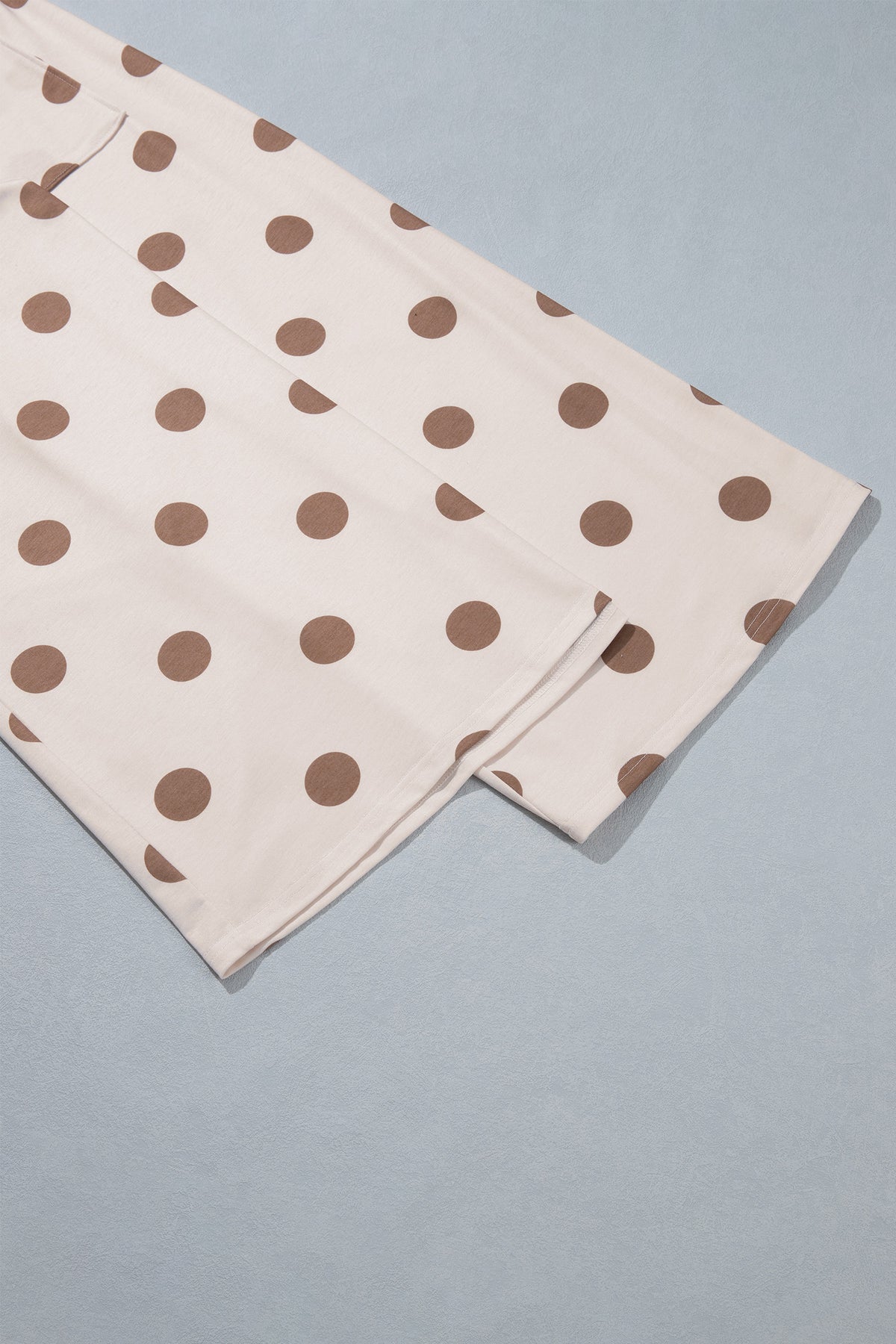 Polka Dot Wide Leg Elastic Waist Casual Pants