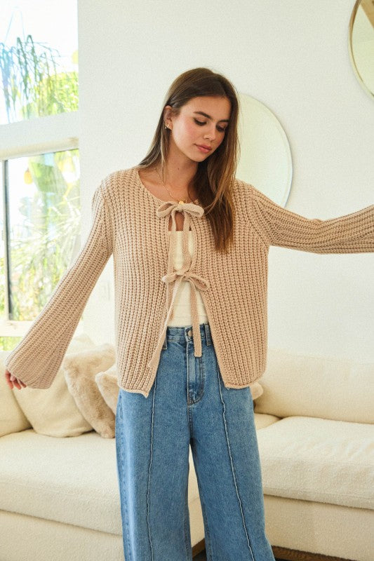 Bow-Knot Cozy Knit Sweater