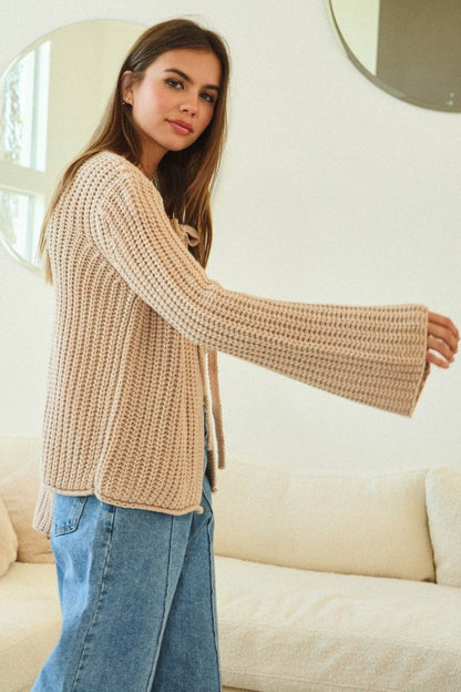 Bow-Knot Cozy Knit Sweater