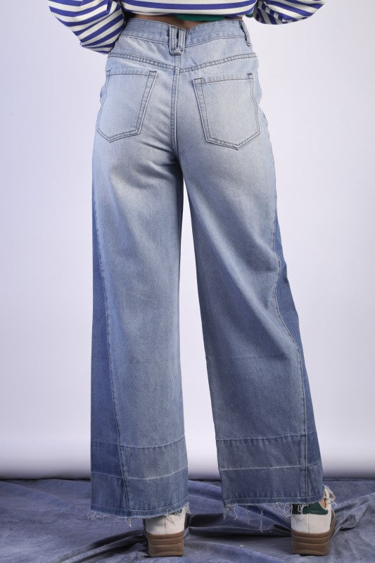 Color Play Wide Leg Denim