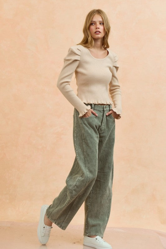 Daydream Corduroy Barrel Pants