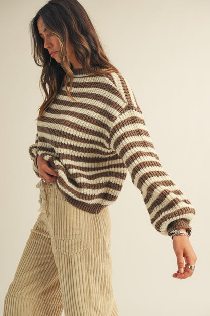 Cozy Striped Crew Sweater
