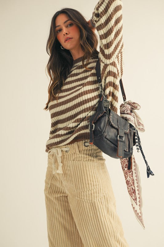 Cozy Striped Crew Sweater