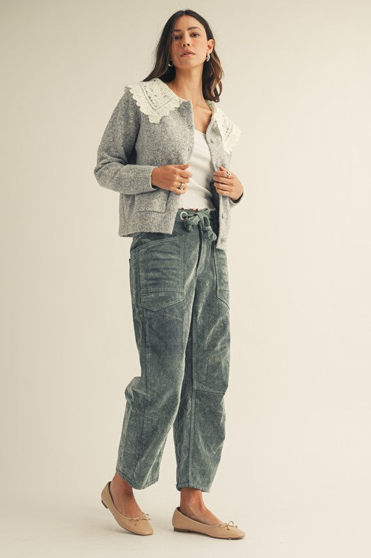 Vintage Corduroy Velvet Rope String Pants