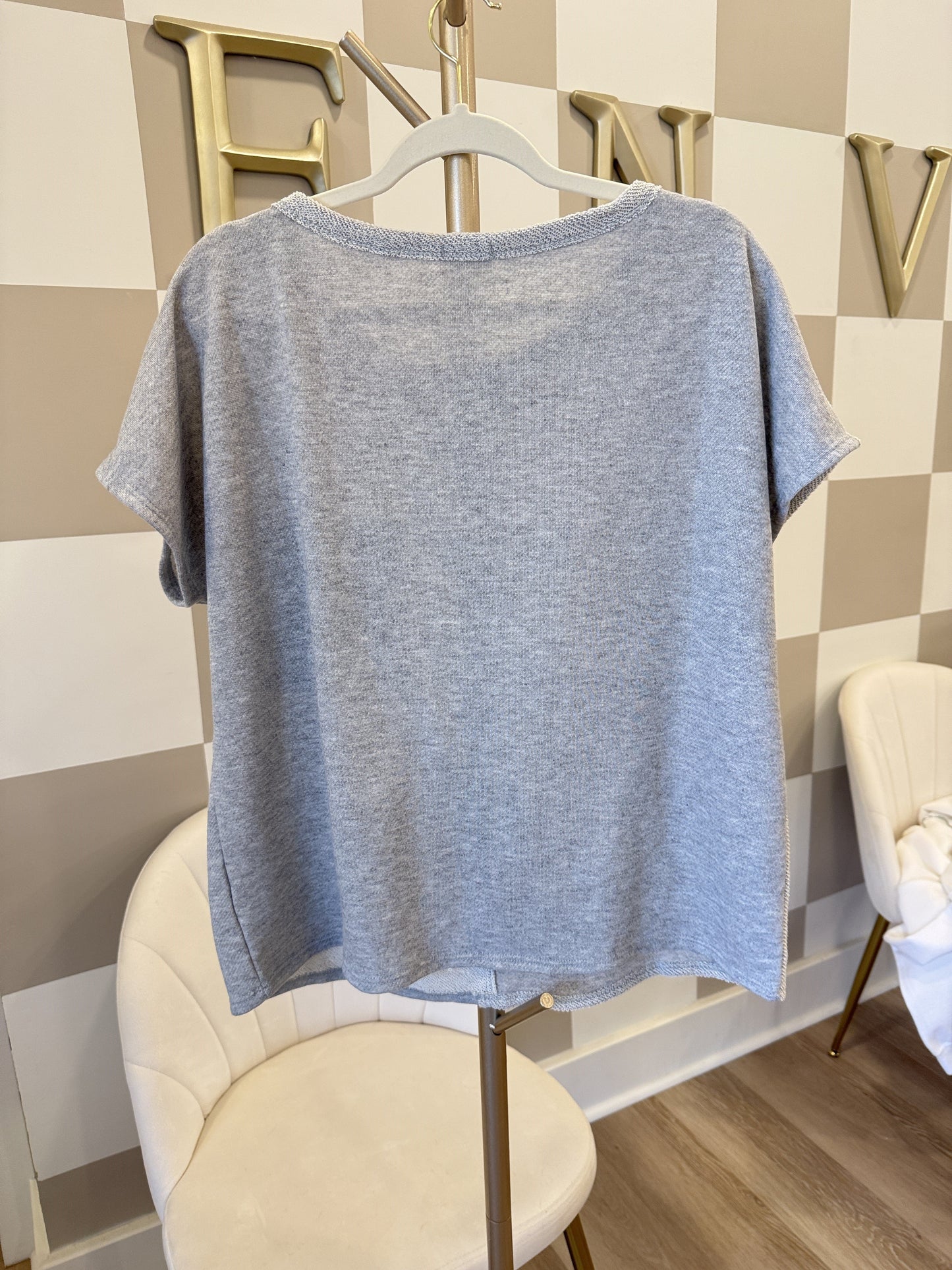 BiBi Sunset Flip Contrast Terry Top
