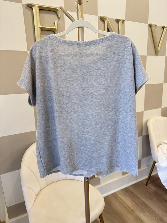 BiBi Sunset Flip Contrast Terry Top