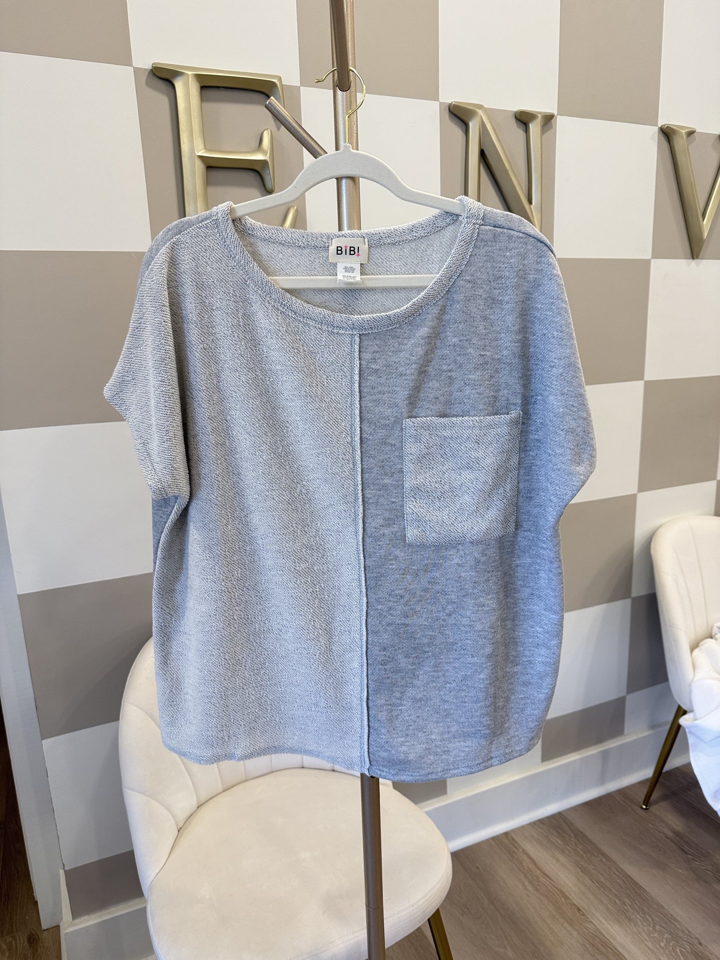 BiBi Sunset Flip Contrast Terry Top