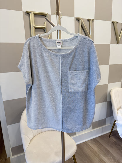 BiBi Sunset Flip Contrast Terry Top