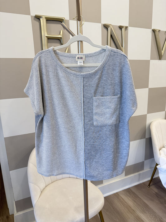 BiBi Sunset Flip Contrast Terry Top