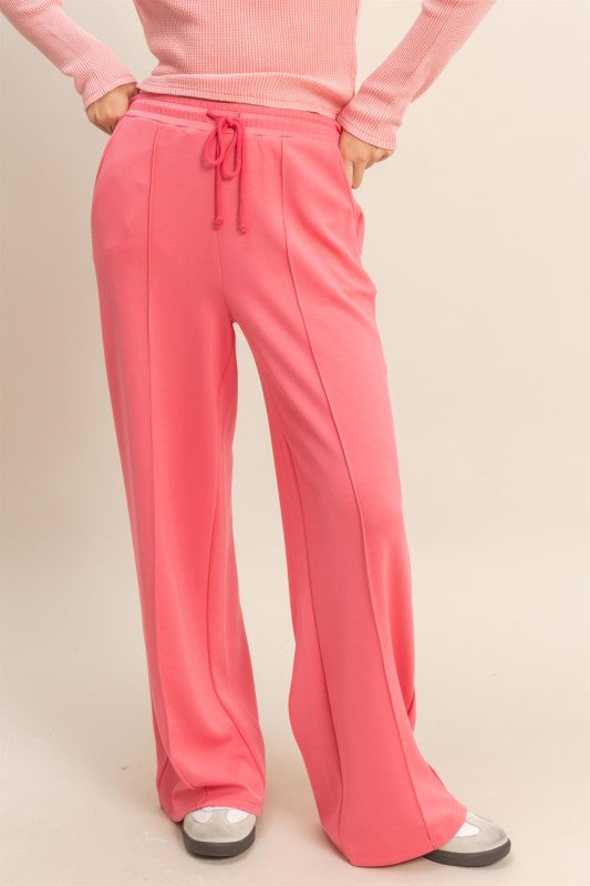 Polished Comfort Pintuck Wide Leg Pants