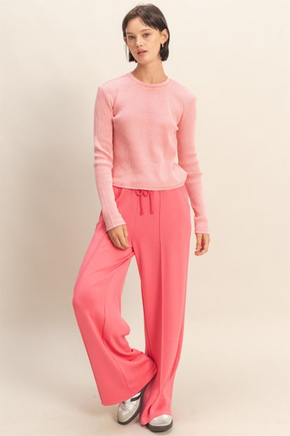 Polished Comfort Pintuck Wide Leg Pants