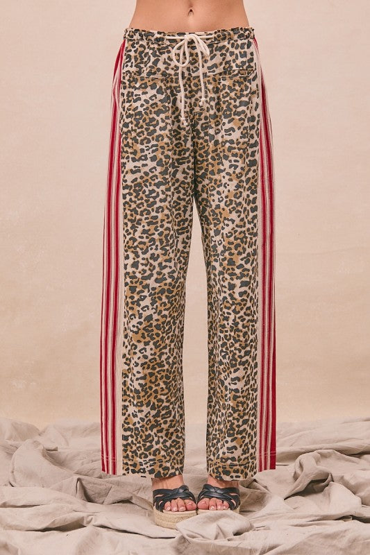 Leopard Wide Leg Pants