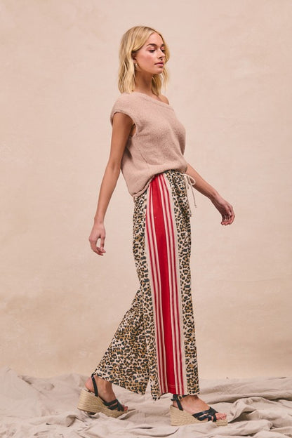 Leopard Wide Leg Pants