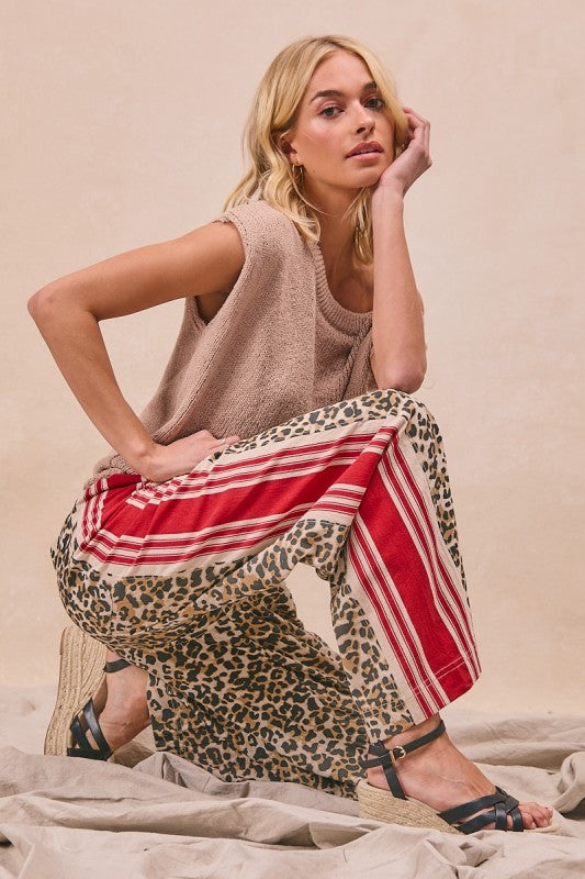 Leopard Wide Leg Pants