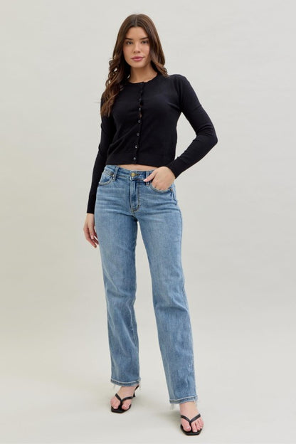 Judy Blue “Mr. Yoke” Dad Jeans with Cell Phone Pocket