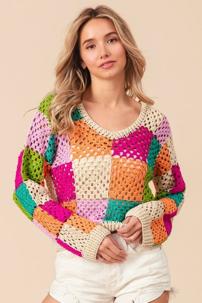Color Pop Checker Top